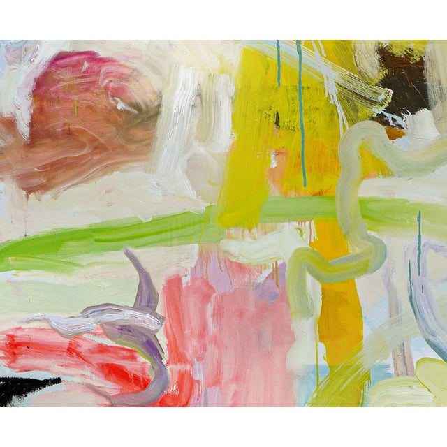 Benji Stiles "Garden #3" Pastel Green, Pink, Gray, and Blue Abstract Contemporary Painting, 2022 For Sale - Image 11 of 12