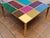 Square coffee table handcrafted in Italy by Justfurnituress, with a colourful patchwork of hand-painted Murano glass...