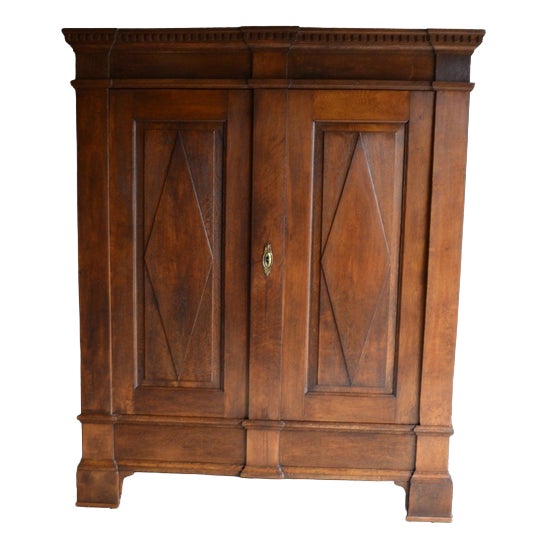 Antique German Oak Cabinet For Sale