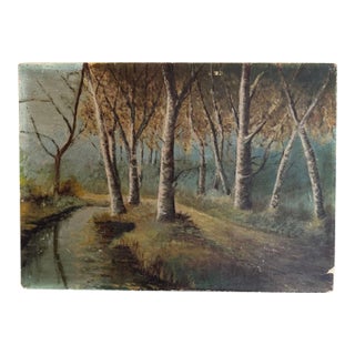 Vintage Original Oil Painting Landscape For Sale