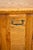 Mid Century Modern Credenza Dresser Cabinet Solid Oak 3 Drawer Wood Brass Trim For Sale - Image 11 of 12