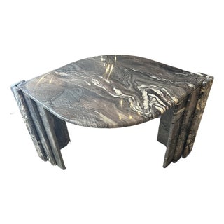 Marble “Eye” End Table Attributed to Roche Bobois For Sale
