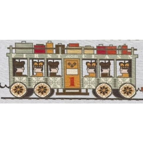 Rare Large Paul Smith "Trains" Needlepoint Wall Art — 65" Wide, Framed & Signed, Perfect for Nursery or Kids Room For Sale - Image 12 of 16