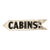 Vintage Painted "Cabins" Roadside Directional Arrow Sign For Sale