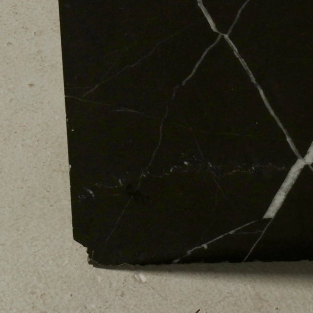 Minimalist X Form Nero Marquina Marble Side Table For Sale - Image 9 of 12