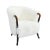 White White Faux Fur Arm Chair For Sale - Image 8 of 8