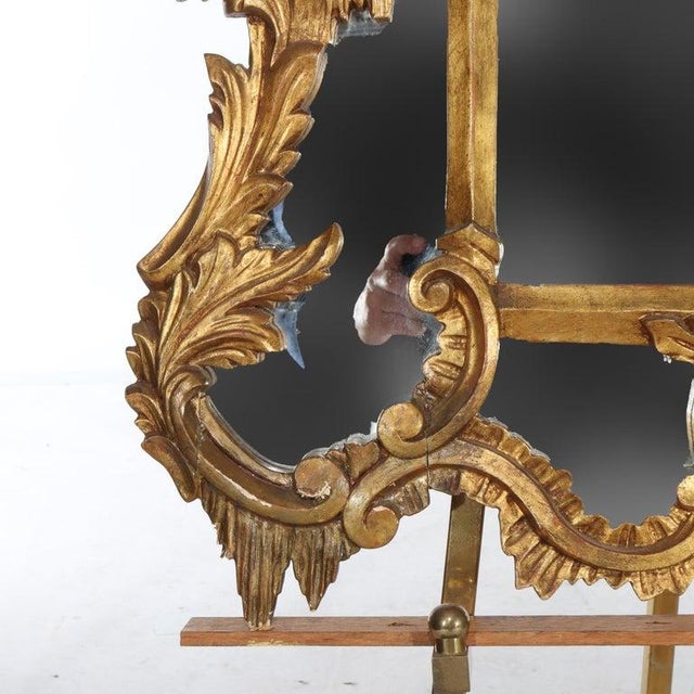 Large Antique French Rococo Style Gilt Wood Mirror C1930 For Sale - Image 4 of 13