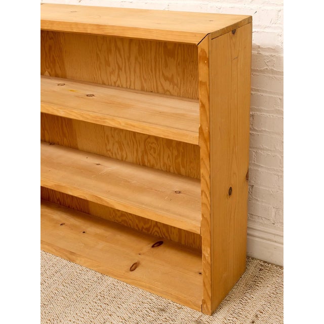 Wood Late 20th Century Primitive Rustic Pine Shelf For Sale - Image 7 of 11