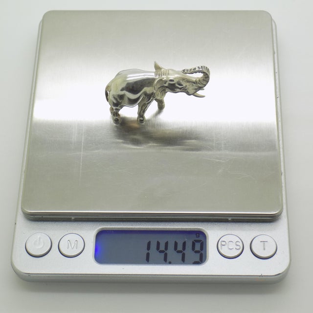 Vintage Italian Handmade Silver 835 Elephant Figurine, Vicenza, 1970s For Sale - Image 10 of 13