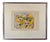 1980s Danish Abstract Colorful Dog Drawing, Framed For Sale