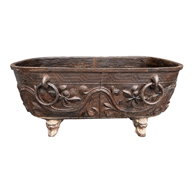 19th Century Chinese Cast Iron Bath Tub or Substantial Jardinière #2 For Sale