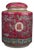 Pink Famille Rose Longevity Lidded Tea Caddy, Chinoiserie Small Porcelain Ginger Jar For Sale
