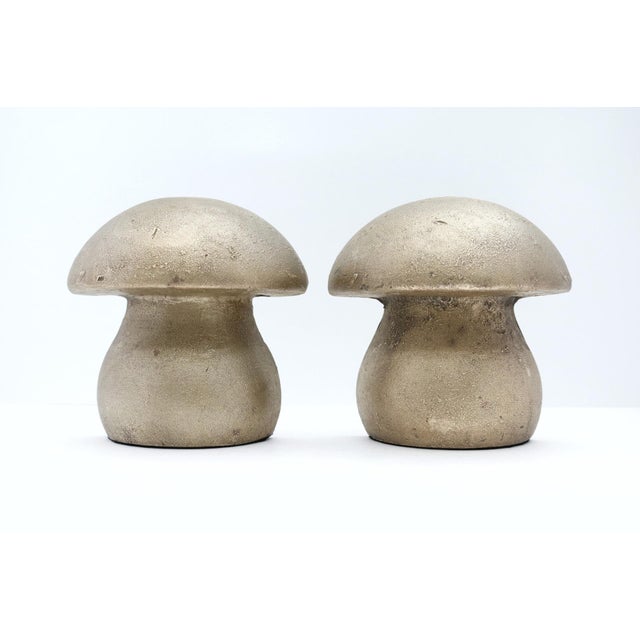 Figurative Large Late 20th Century Bronze Mushroom Bookends, a Pair For Sale - Image 3 of 11
