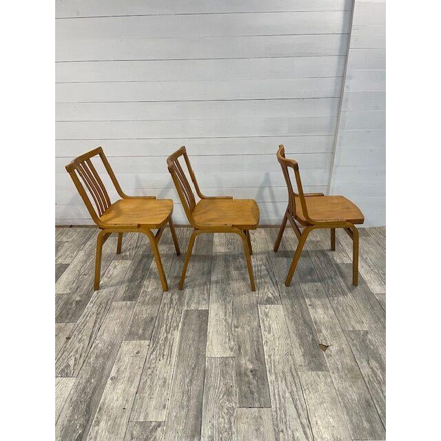 A-nr. 13 vintage chairs [ 3 x] by ton in superb condition price per piece 129 euro with original compagny sticker dims;...