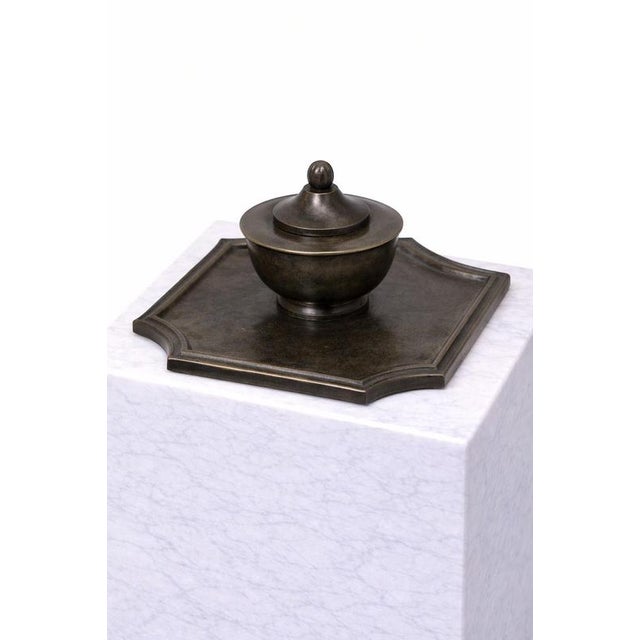 Swedish Art Deco Bronze Inkwell from GAB, Sweden, 1930s For Sale - Image 4 of 7