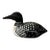Hand-Carved Painted Wooden Loon Decoy Sculpture For Sale