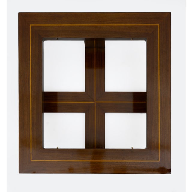 1970s Mid-Century Modern Maple Inlays and Walnut Coffee Table, Italy, 1970s For Sale - Image 5 of 7