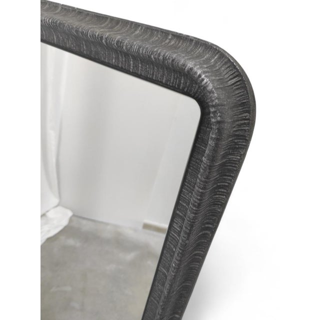Black Vintage Italian Wall Mirror by Lorenzo Burchiellaro, 1960s For Sale - Image 8 of 11