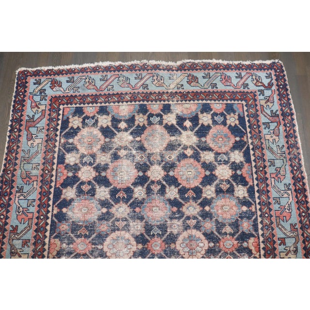 Persian Early 20th Century Worn Persian Mini Khani Malayer Rug - 4'4" x 6'2" For Sale - Image 3 of 7