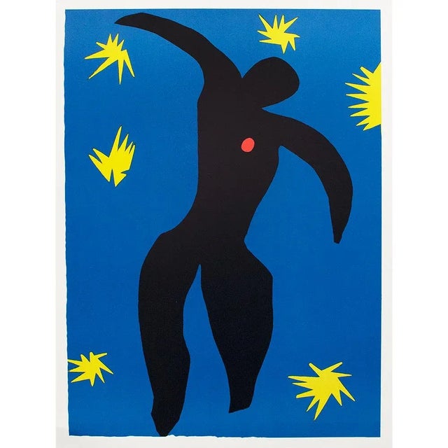 Henri Matisse 1992 After Henri Matisse "Icarus", First Edition Large German Poster For Sale - Image 4 of 6