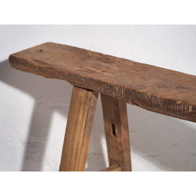 Antique Wooden Bench, 1870s For Sale - Image 4 of 10
