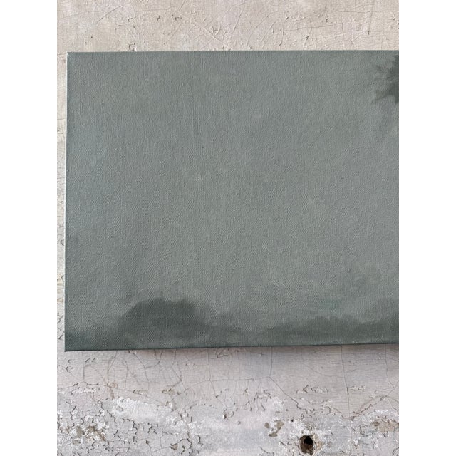 Green Landscape Painting on Canvas Panel For Sale - Image 8 of 8