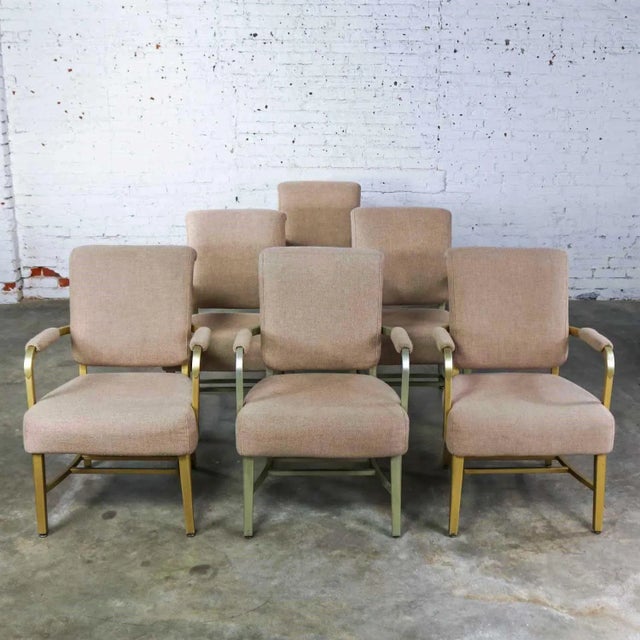 Mid Century Machine Age Aluminum Goodform Armchairs by General Fireproofing Set 6 For Sale - Image 13 of 13