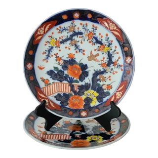 Antique 19th Century Imari Japonisme Charger Plates - a Pair For Sale