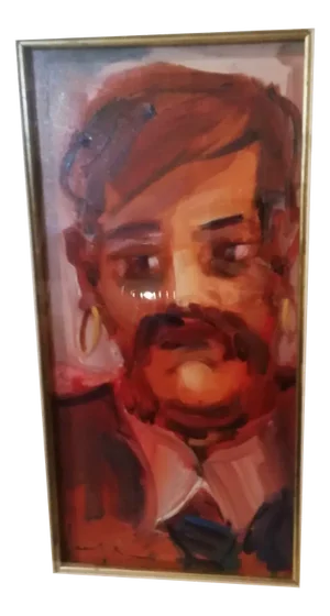 Mario Vergani, Portrait of a Gypsy, 1970s, Oil on Canvas
