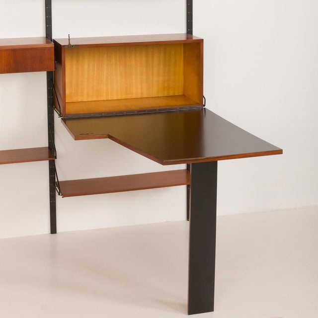 Large Mid-Century Modern Italian Wall Unit with Hidden Desk, 1960s For Sale - Image 11 of 18