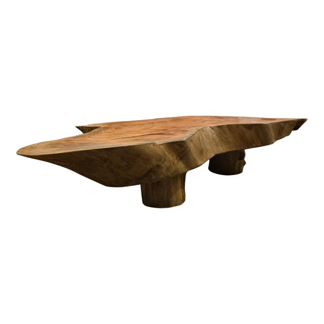 One-of-a-Kind Scottish Pine Live Edge Coffee Table For Sale