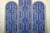 Wood Art Deco Revival Folding Screen with Gilded Gazelles on Cobalt Blue Panels For Sale - Image 7 of 12