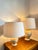 Cream Vintage French Table Lamps in Ivory / Gold Crackled Ceramic from Maison Le Dauphin, 1970s, Set of 2 For Sale - Image 8 of 13