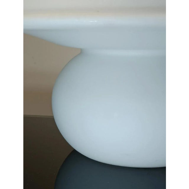 White Model 6249 Mushroom Lamp attributed to Glashütte Limburg, 1970s For Sale - Image 8 of 11