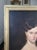 Antique 19th Century American Folk Art Oil Painting Portrait of a Woman in Black For Sale - Image 10 of 17