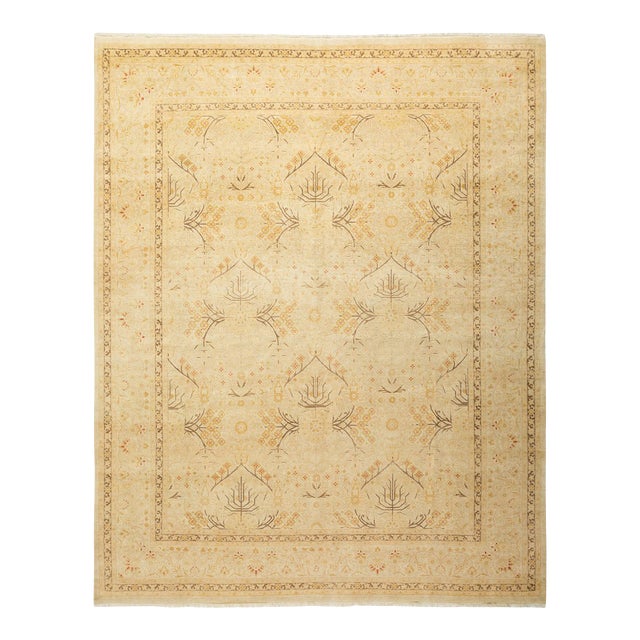 Mogul Collection Hand-Knotted Area Rug - Ivory Collection 8' 2" X 10' 2" For Sale