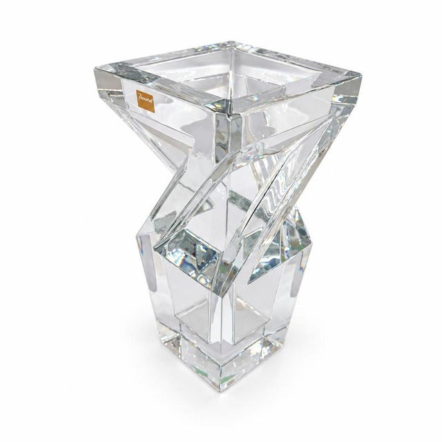 Architecture Vase in Crystal by Nicolas Triboulot for Baccarat For Sale - Image 9 of 9