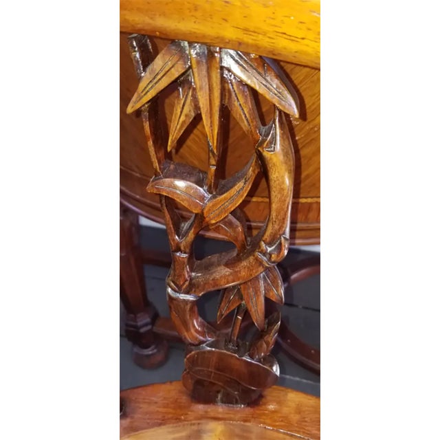 Pair of Vintage Hand Carved Horseshoe Chairs For Sale In New York - Image 6 of 10