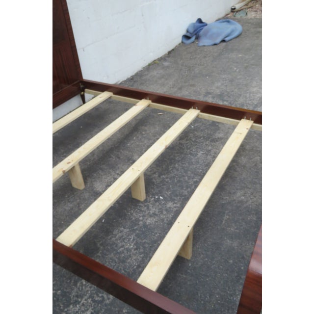 French Tall Burlwood Inlay Queen Size Bed 5918 For Sale - Image 4 of 12