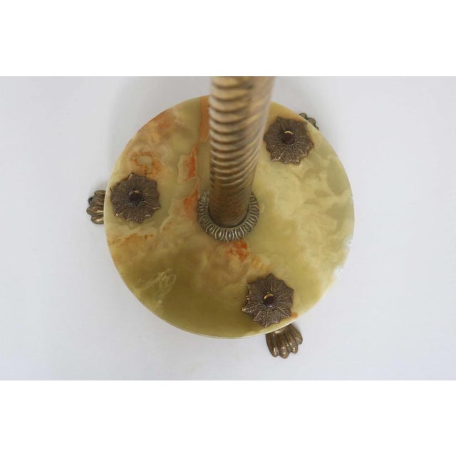 Metal Mid-Century Italian Brass and Onyx Hall Tree Coat Rack with Twisted Column, 1950s For Sale - Image 7 of 13