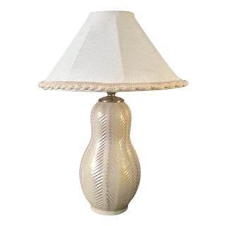 Swedish Modern Table Lamp with Ceramic Base attributed to Anna-Lisa Thomson fir Upsala Ekeby, 1950s For Sale