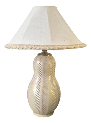 Swedish Modern Table Lamp with Ceramic Base attributed to Anna-Lisa Thomson fir Upsala Ekeby, 1950s