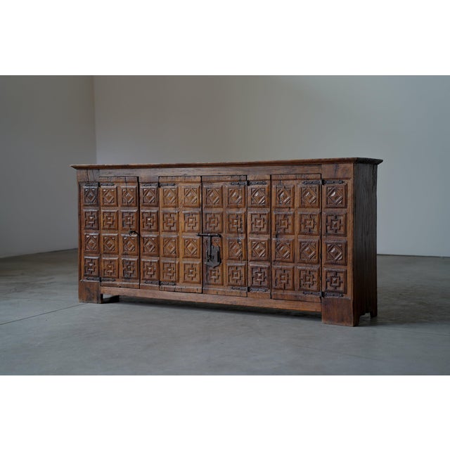 Vintage Spanish Hand Carved Sideboard, 1800s For Sale - Image 3 of 14