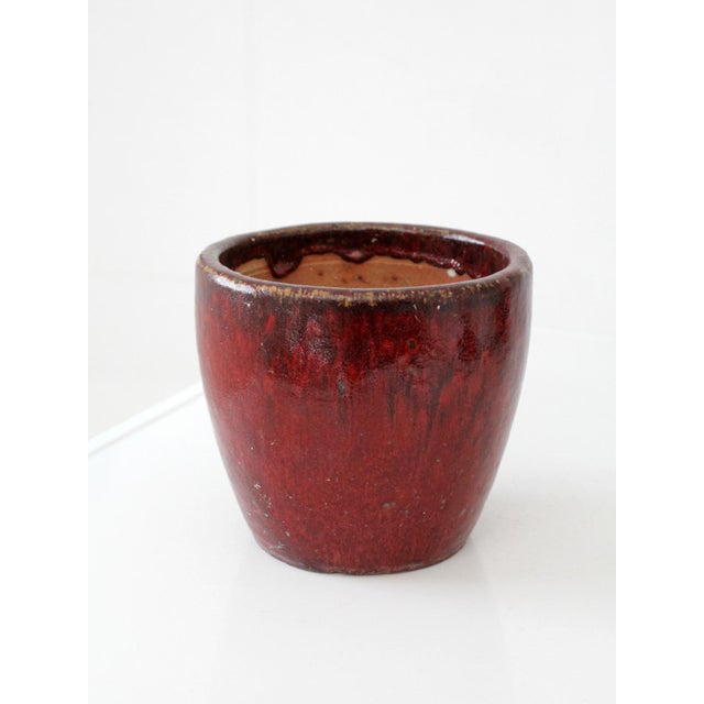 Mid-Century Modern Vintage Studio Pottery Planter Pot For Sale - Image 3 of 11