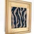 Contemporary Framed Schumacher Regine Stripe Velvet Textile Art For Sale - Image 4 of 4