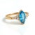 Contemporary Natural Blue Topaz Cubic Zirconia Ring, Blue Gemstone Engagement Wedding Ring Us 7 For Sale - Image 3 of 4