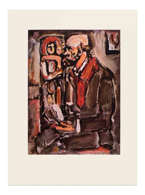 1950s After Georges Rouault, First Edition Period Lithograph "Portrait of Verlaine"