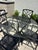 Chinoiserie Vintage Restored Chinoiserie Patio Dining Set by Meadowcraft For Sale - Image 3 of 16