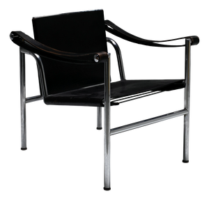 LC1 Reclining Armchair in Black Leather by Le Corbusier for Cassina, 1960s