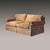 French Provencial Louis XVl Royal Palace India Upholstery. Vintage two-seater sofa featuring upholstery with palm trees,...